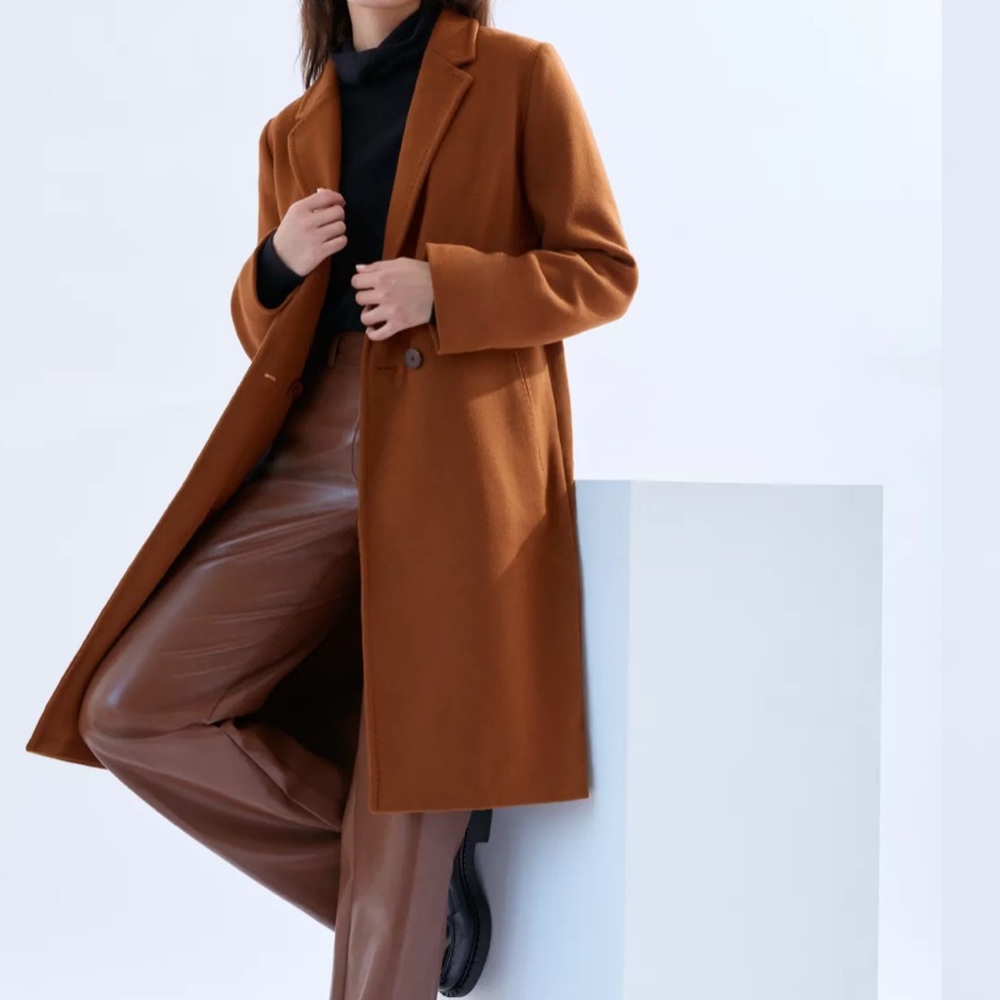 Aritzia Stedman Wool Coat in Black- M